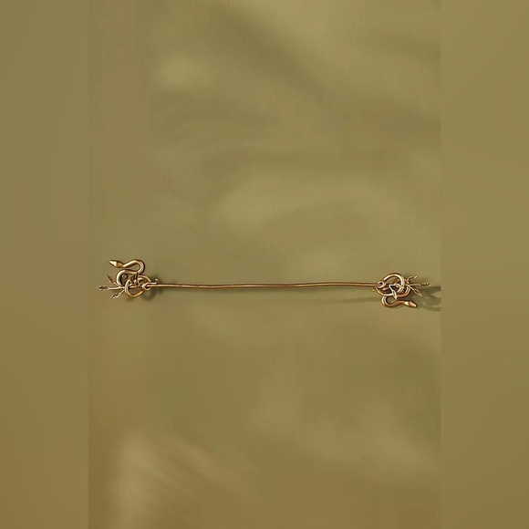 Anthropologie Serpentine Snake Towel Bar Rack Bronze NWT Mystical Witchy - Picture 1 of 4